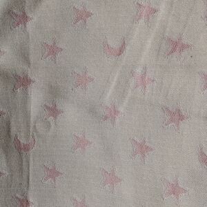 Cream With Pink Moons and Stars Soft Cotton Fabric Material - 36" x 24"